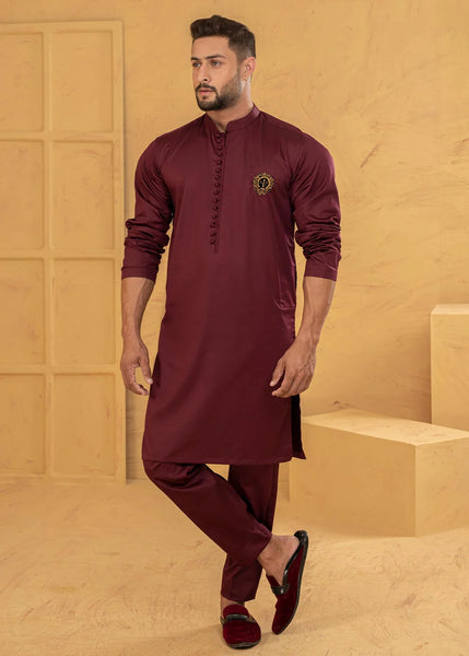 marron shalwar kameez